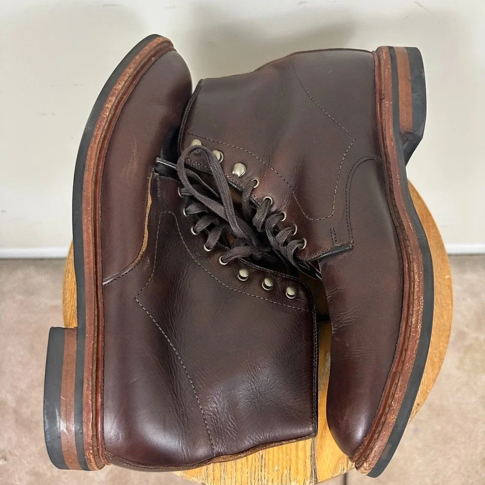 Allen Edmonds Higgins Mill 7562 Mens US 11 D Brown Leather Lace Up Ankle Boots